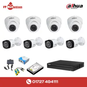 Dahua HAC-B1A21 8 Camera 1080P Night Vision Complete CCTV Security Package